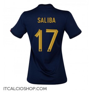 Francia William Saliba #17 Prima Maglia Femmina Mondiali 2022 Manica Corta